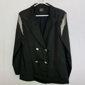 DollsKill Rhinestone Drip Blazer